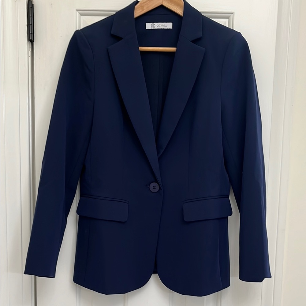 Blue Blazer Tailored Professional Jacket